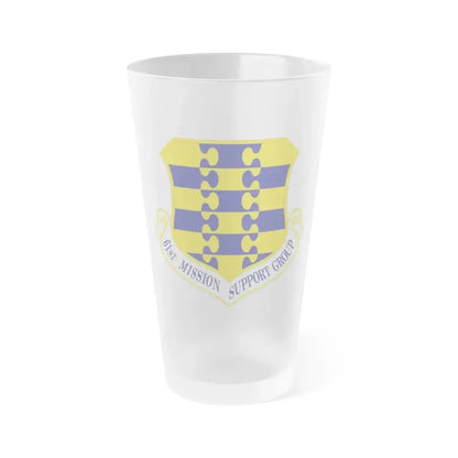 61st Mission Support Group (U.S. Air Force) Frosted Pint Glass 16oz 16oz Frosted - Go Mug Yourself