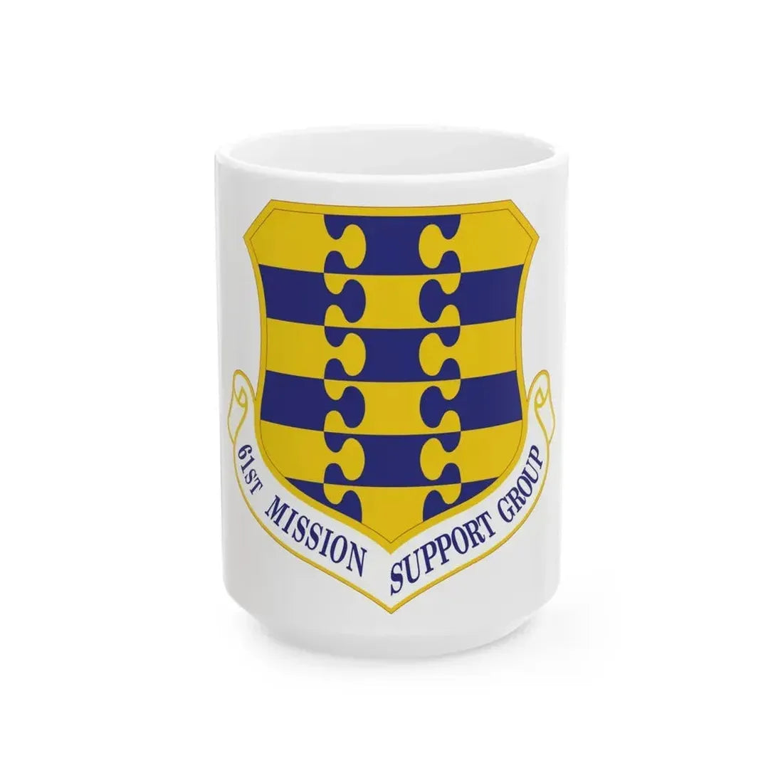 61st Mission Support Group (U.S. Air Force) White Coffee Mug 15oz - Go Mug Yourself