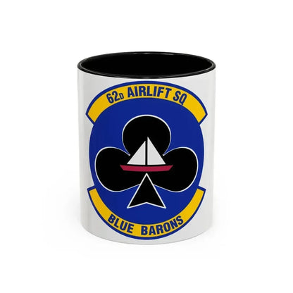 62 Airlift Squadron (U.S. Air Force) Accent Coffee Mug 11oz Black - Go Mug Yourself