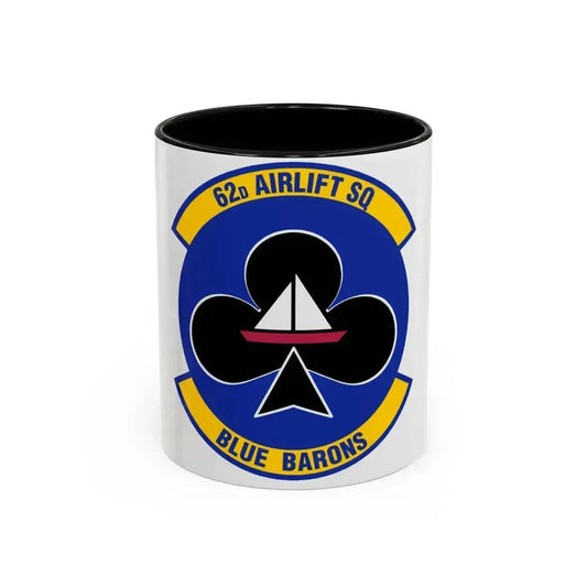 62 Airlift Squadron (U.S. Air Force) Accent Coffee Mug 11oz Black - Go Mug Yourself