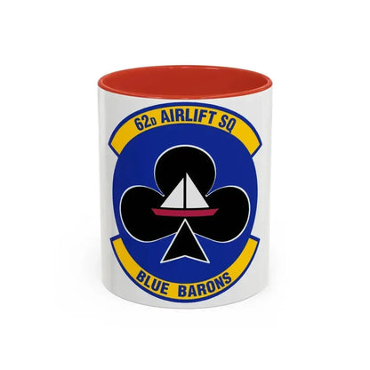 62 Airlift Squadron (U.S. Air Force) Accent Coffee Mug 11oz Red - Go Mug Yourself