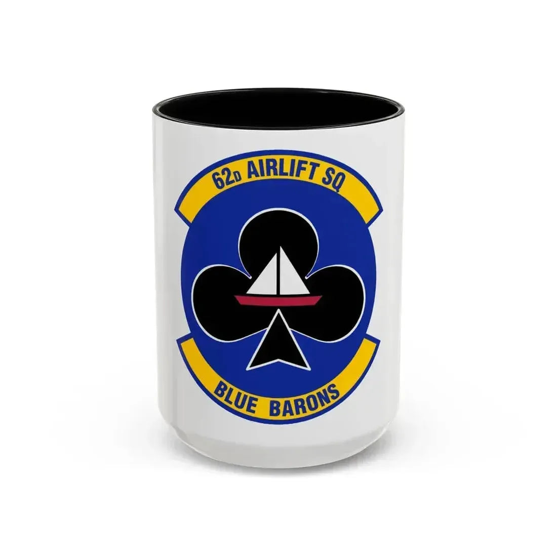 62 Airlift Squadron (U.S. Air Force) Accent Coffee Mug 15oz Black - Go Mug Yourself