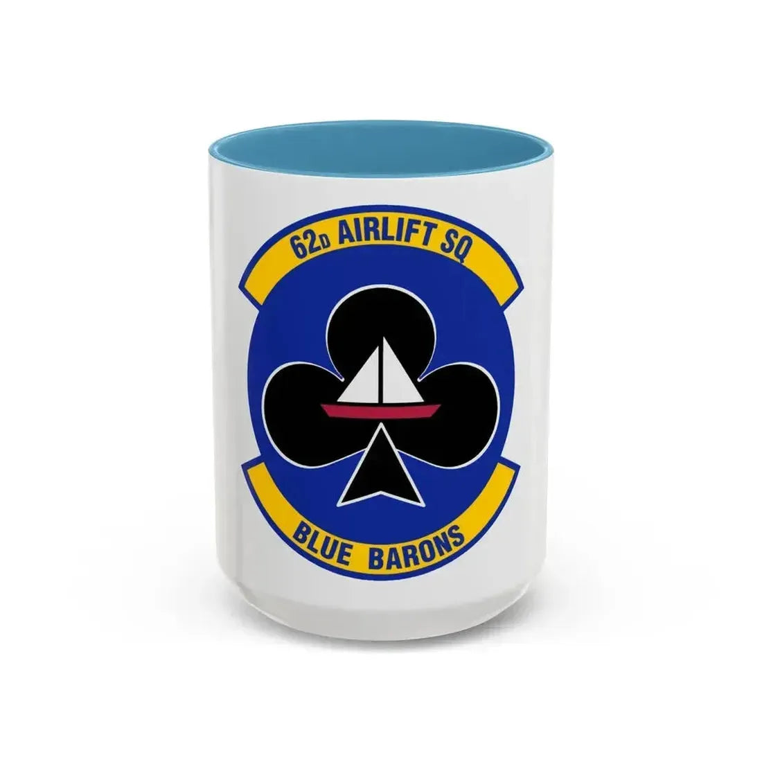 62 Airlift Squadron (U.S. Air Force) Accent Coffee Mug 15oz Light Blue - Go Mug Yourself