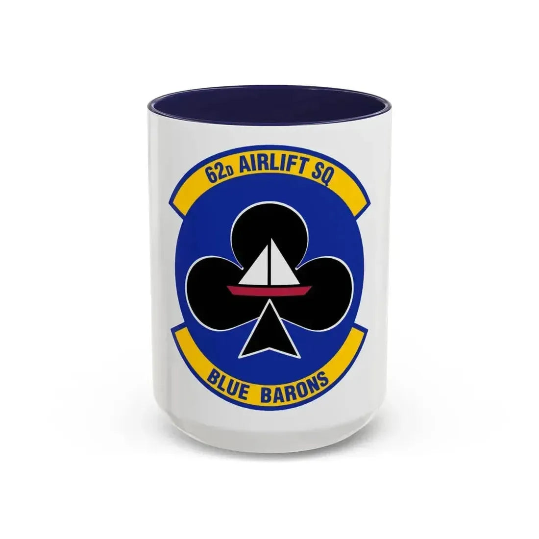 62 Airlift Squadron (U.S. Air Force) Accent Coffee Mug 15oz Navy - Go Mug Yourself