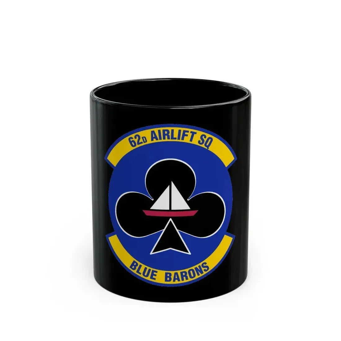 62 Airlift Squadron (U.S. Air Force) Black Coffee Mug 11oz - Go Mug Yourself