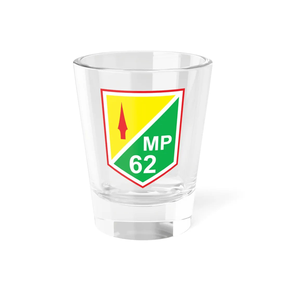62 Reserve Military Police Company 2 Eastern Brigade (Ireland) (Coat of Arms) Shot Glass 1.5oz 1.5oz - Go Mug Yourself