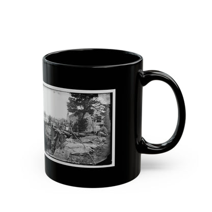 Fauquier Sulphur Springs, Va., Vicinity. Troops Building Bridges Across The North Fork Of The Rappahannock (U.S. Civil War) Black Coffee Mug
