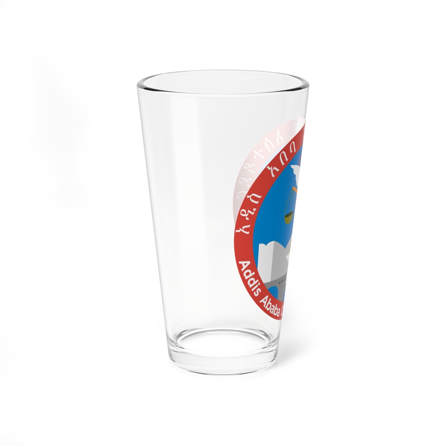 Emblem of the Addis Ababa City Administration (Ethiopia) (Coat of Arms) Pint Glass 16oz