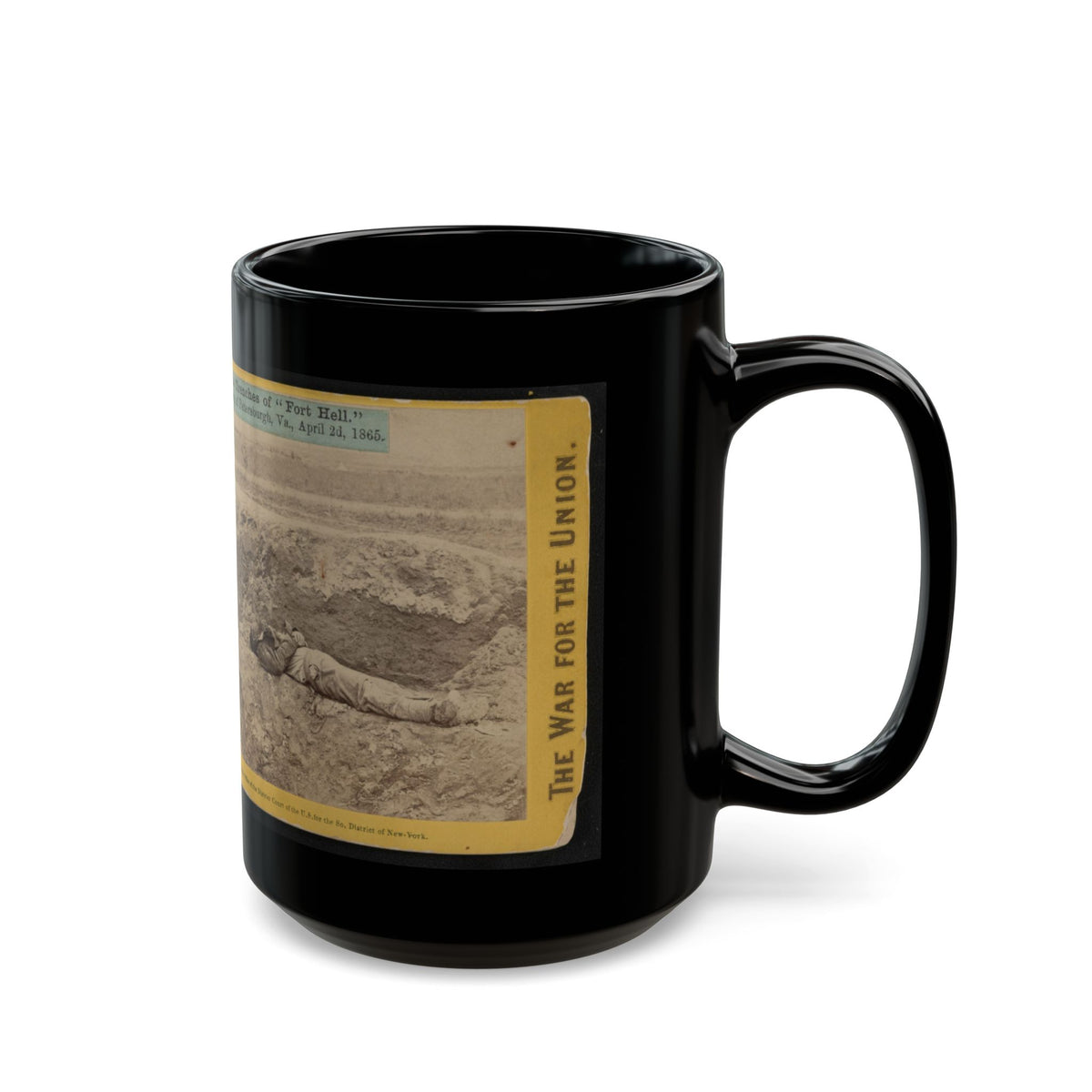 A Dead Rebel Soldier, As He Lay In The Trenches Of  Fort Hell (U.S. Civil War) Black Coffee Mug