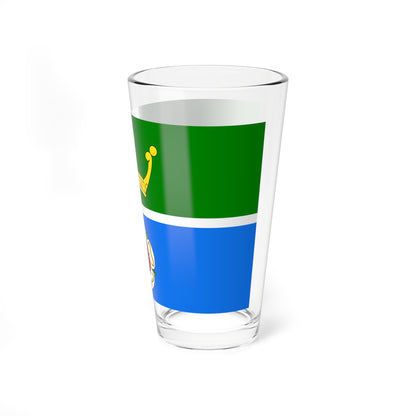 Hampshire green and blue flag (England) Pint Glass 16oz