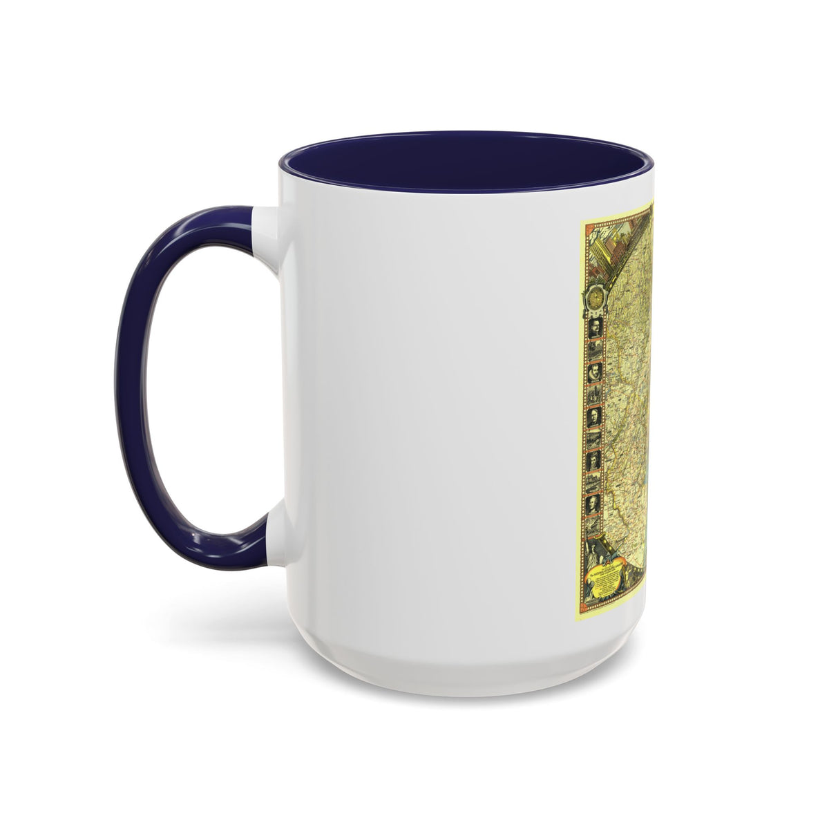 USA - New York City (1939) (Map) Accent Coffee Mug