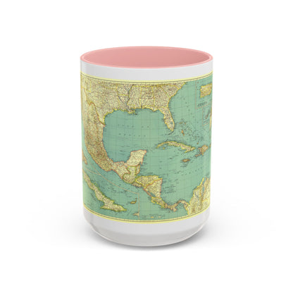 Central America and the West Indies (1934) (Map) Accent Coffee Mug