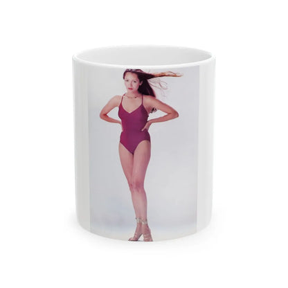 Barbara Carrera #125 (Vintage Female Icon) White Coffee Mug-11oz-Go Mug Yourself