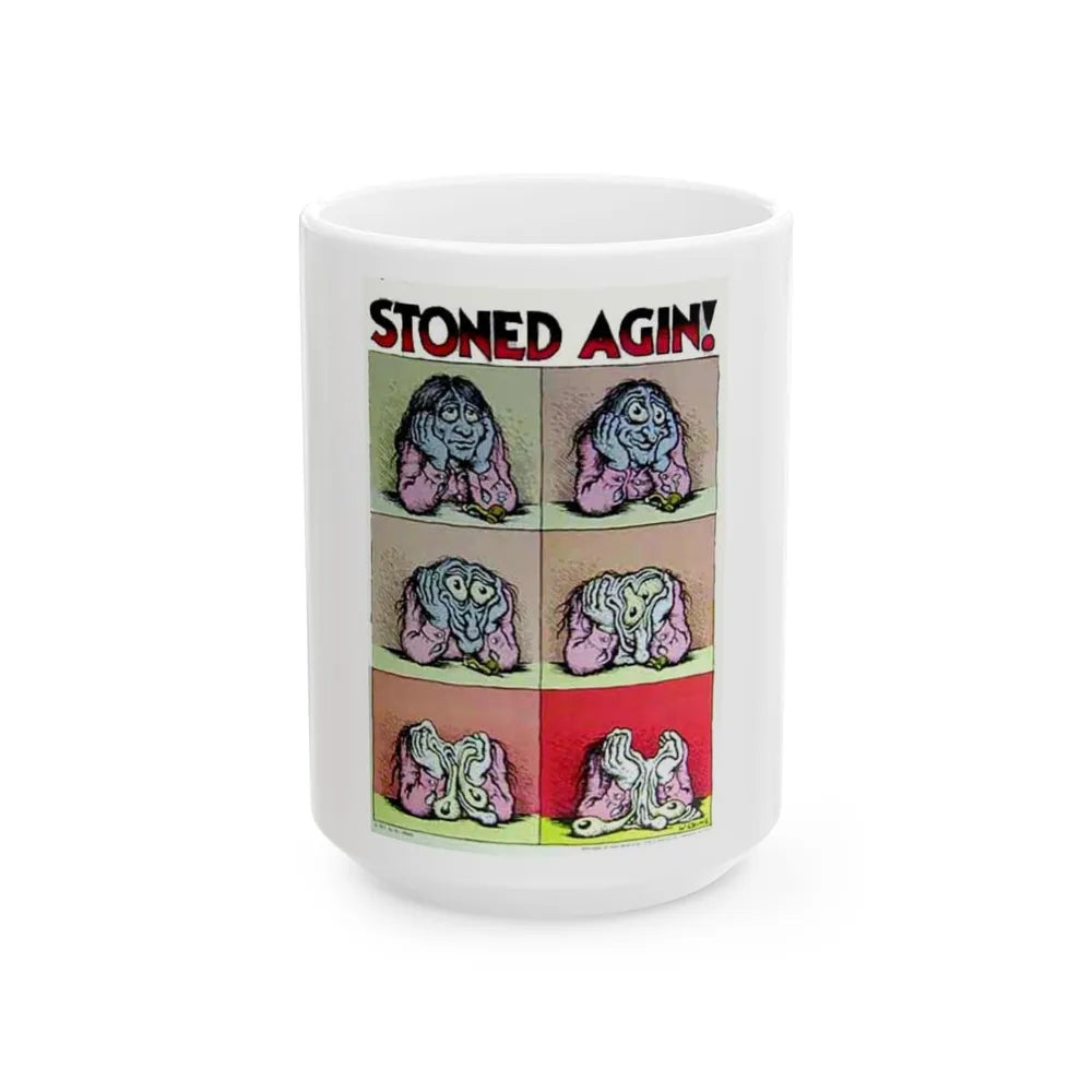 stoned again (Music Poster) White Coffee Mug-15oz-Go Mug Yourself