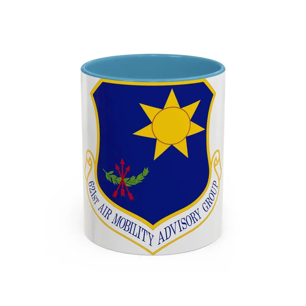 621 Air Mobility Advisory Group AMC (U.S. Air Force) Accent Coffee Mug 11oz Light Blue - Go Mug Yourself