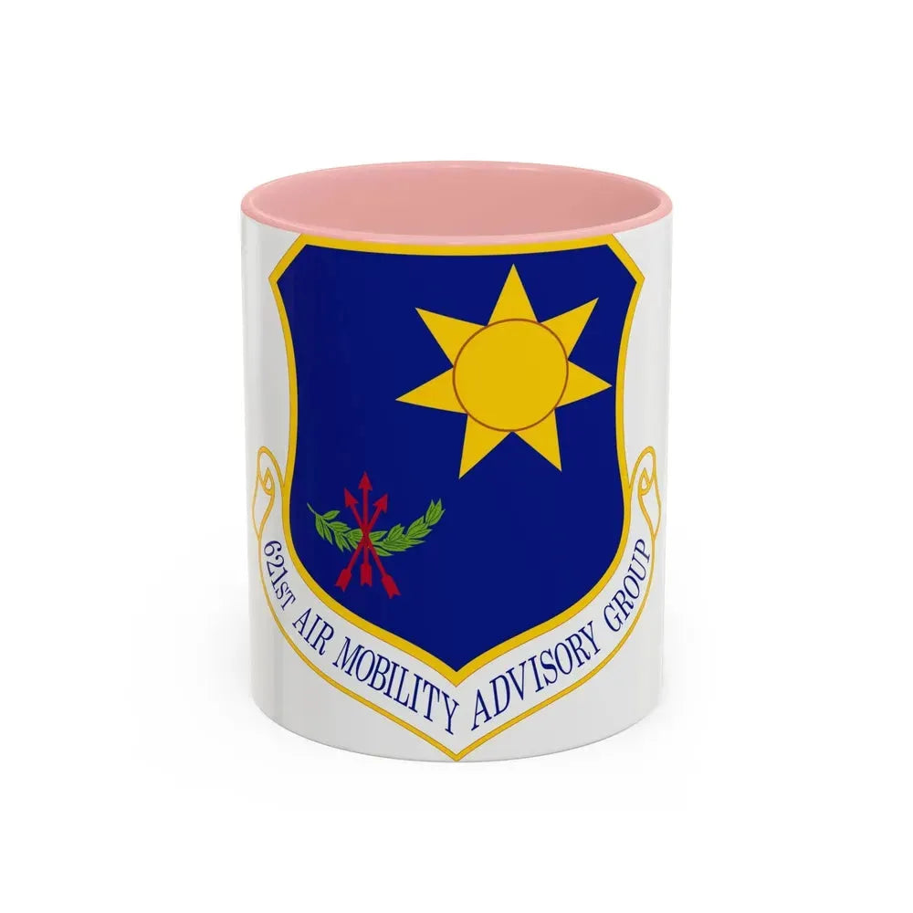 621 Air Mobility Advisory Group AMC (U.S. Air Force) Accent Coffee Mug 11oz Pink - Go Mug Yourself