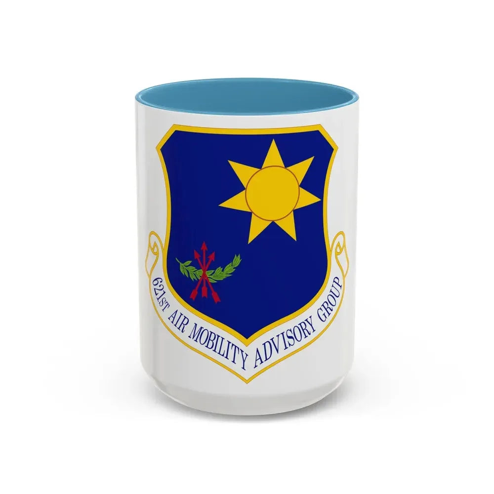 621 Air Mobility Advisory Group AMC (U.S. Air Force) Accent Coffee Mug 15oz Light Blue - Go Mug Yourself
