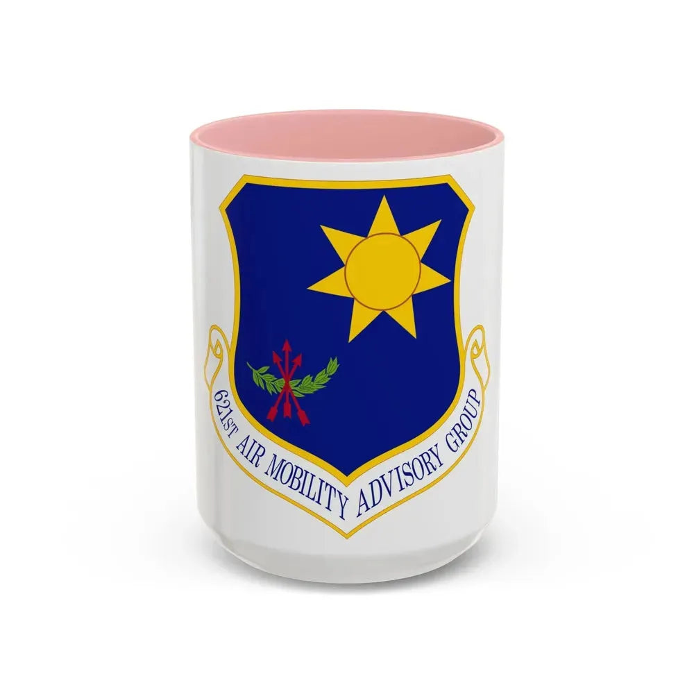621 Air Mobility Advisory Group AMC (U.S. Air Force) Accent Coffee Mug 15oz Pink - Go Mug Yourself