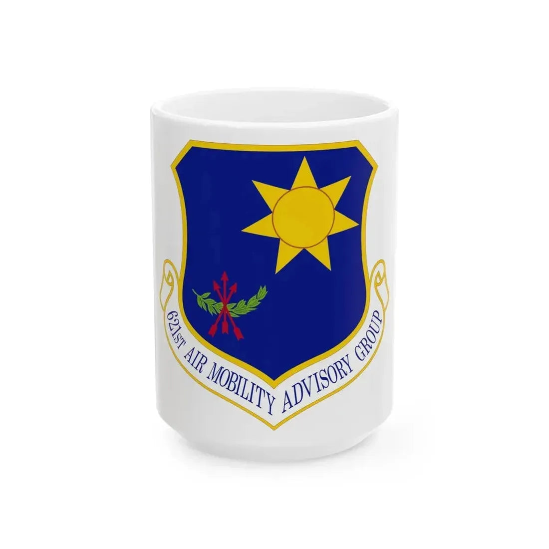 621 Air Mobility Advisory Group AMC (U.S. Air Force) White Coffee Mug 15oz - Go Mug Yourself