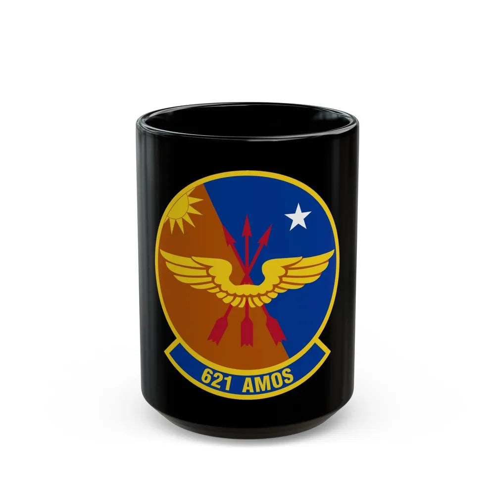 621 Air Mobility Operations Squadron AMC (U.S. Air Force) Black Coffee Mug-15oz-Go Mug Yourself