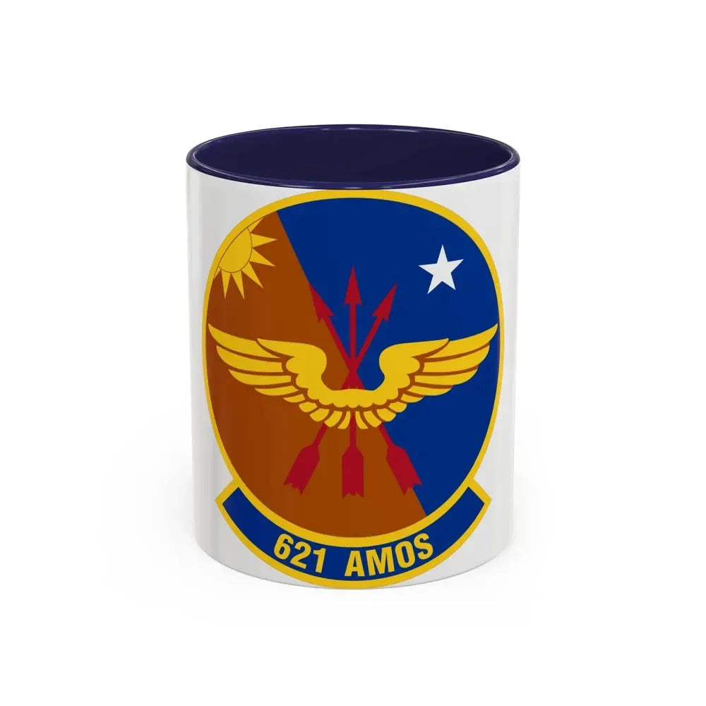 621 Air Mobility Operations Squadron AMC (U.S. Air Force) Accent Coffee Mug 11oz Navy - Go Mug Yourself