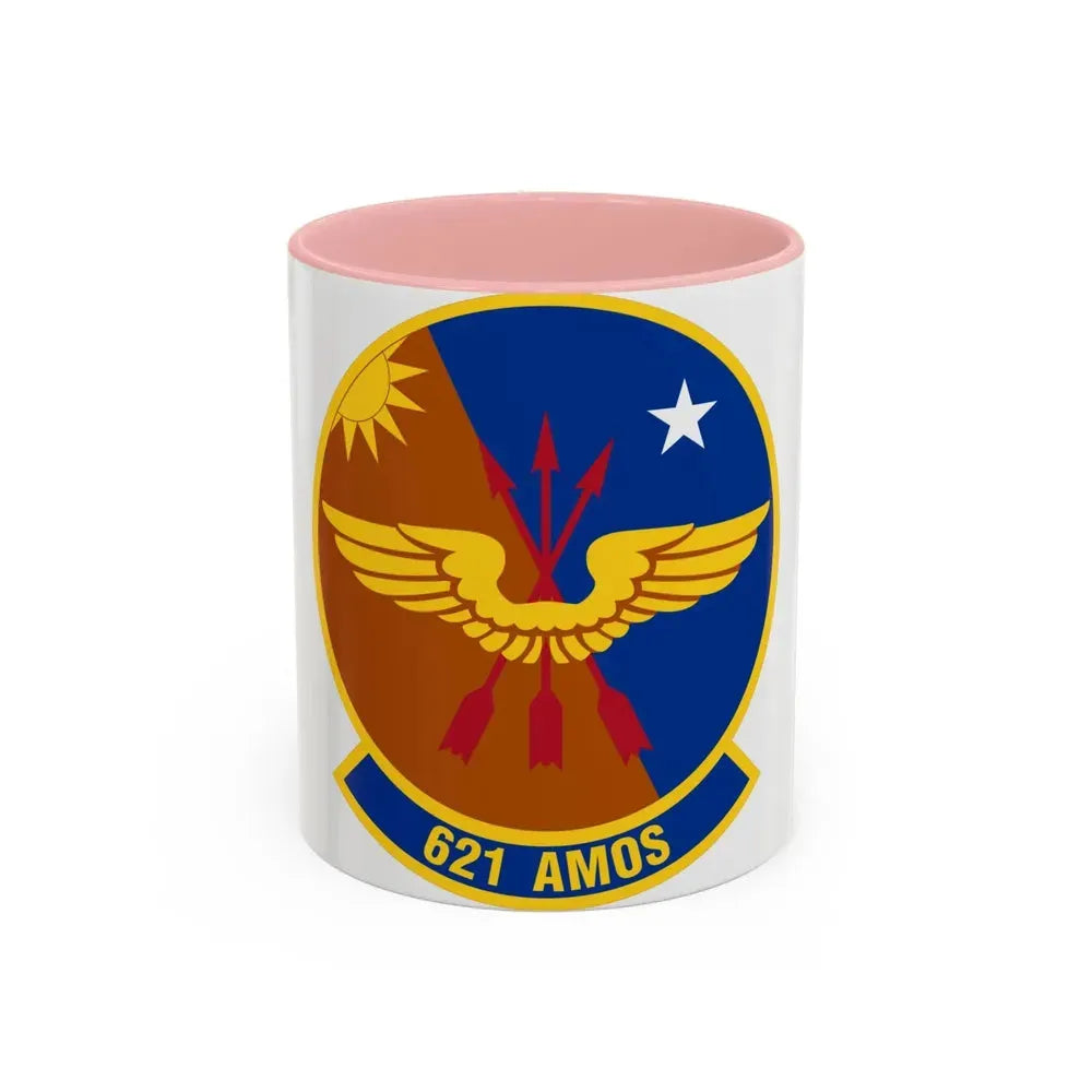 621 Air Mobility Operations Squadron AMC (U.S. Air Force) Accent Coffee Mug 11oz Pink - Go Mug Yourself