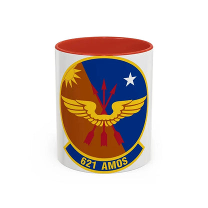 621 Air Mobility Operations Squadron AMC (U.S. Air Force) Accent Coffee Mug 11oz Red - Go Mug Yourself