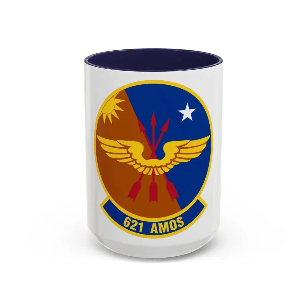 621 Air Mobility Operations Squadron AMC (U.S. Air Force) Accent Coffee Mug 15oz Navy - Go Mug Yourself