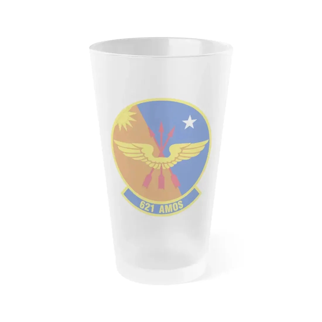621 Air Mobility Operations Squadron AMC (U.S. Air Force) Frosted Pint Glass 16oz Default Title - Go Mug Yourself