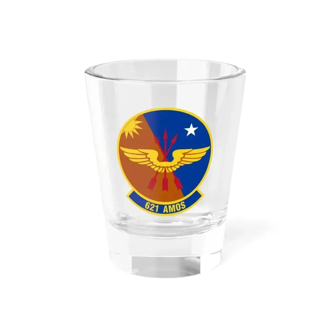 621 Air Mobility Operations Squadron AMC (U.S. Air Force) Shot Glass 1.5oz 1.5oz - Go Mug Yourself