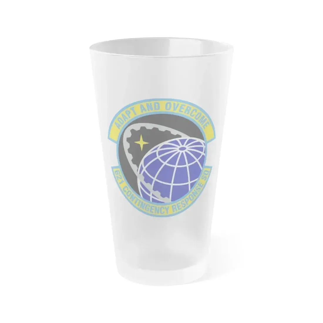 621 Contingency Response Squadron AMC (U.S. Air Force) Frosted Pint Glass 16oz 16oz Frosted - Go Mug Yourself