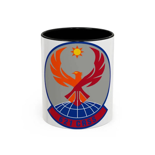 621 Contingency Response Support Sq AMC (U.S. Air Force) Accent Coffee Mug 11oz Black - Go Mug Yourself