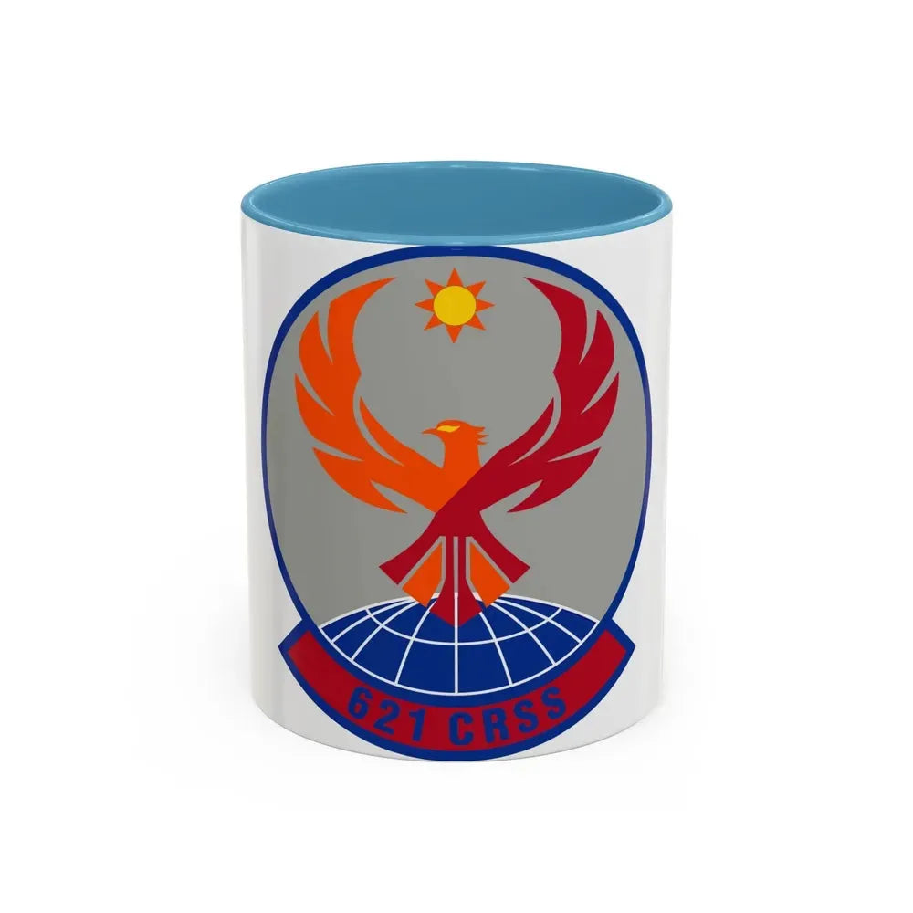 621 Contingency Response Support Sq AMC (U.S. Air Force) Accent Coffee Mug 11oz Light Blue - Go Mug Yourself