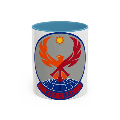 621 Contingency Response Support Sq AMC (U.S. Air Force) Accent Coffee Mug 11oz Light Blue - Go Mug Yourself