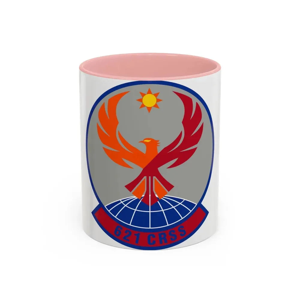 621 Contingency Response Support Sq AMC (U.S. Air Force) Accent Coffee Mug 11oz Pink - Go Mug Yourself