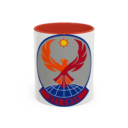 621 Contingency Response Support Sq AMC (U.S. Air Force) Accent Coffee Mug 11oz Red - Go Mug Yourself