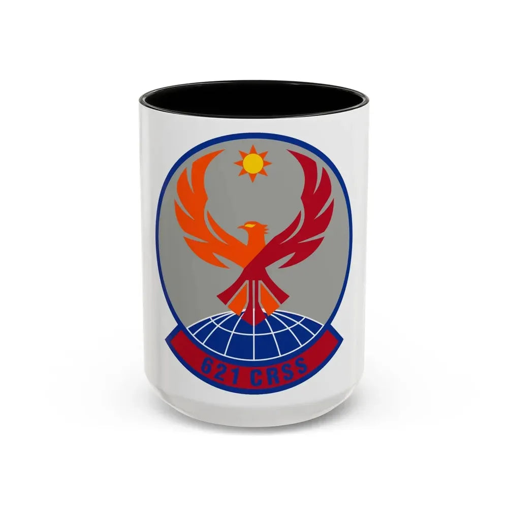 621 Contingency Response Support Sq AMC (U.S. Air Force) Accent Coffee Mug 15oz Black - Go Mug Yourself
