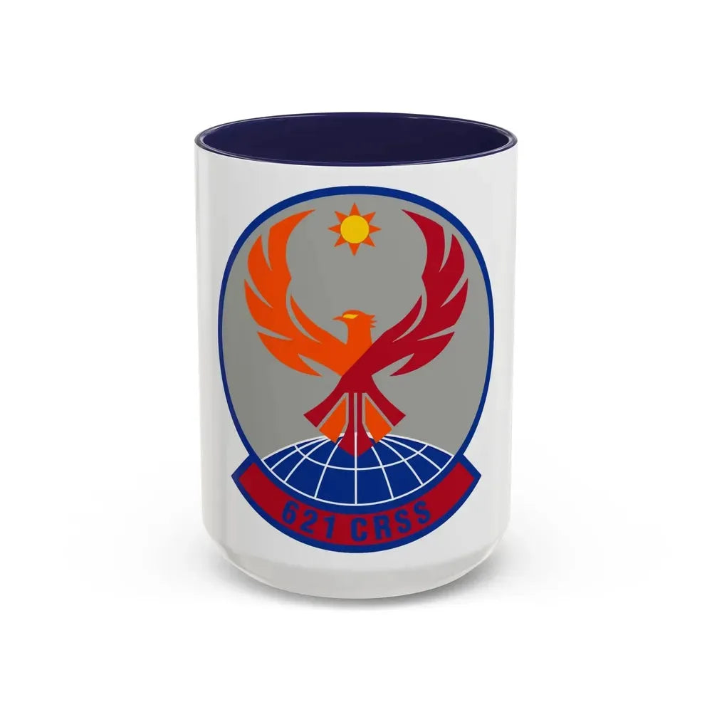 621 Contingency Response Support Sq AMC (U.S. Air Force) Accent Coffee Mug 15oz Navy - Go Mug Yourself