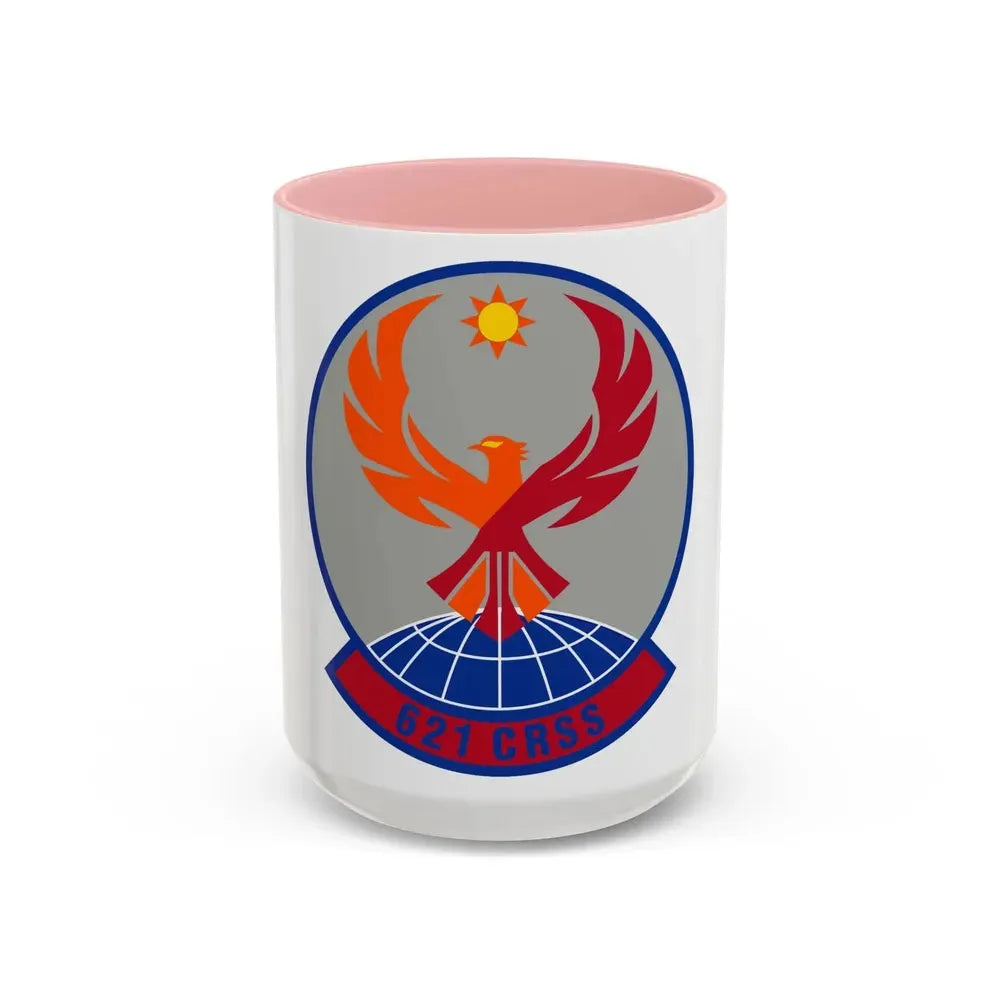 621 Contingency Response Support Sq AMC (U.S. Air Force) Accent Coffee Mug 15oz Pink - Go Mug Yourself