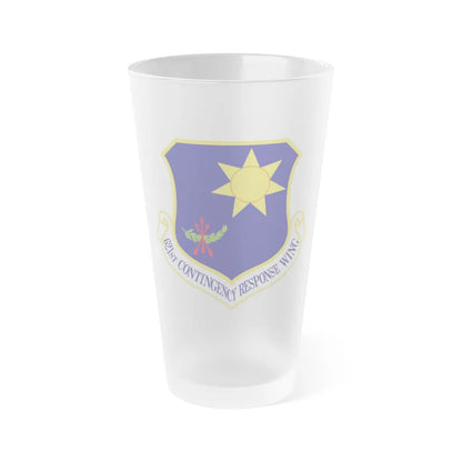 621 Contingency Response Wing AMC (U.S. Air Force) Frosted Pint Glass 16oz-16oz-Frosted-Go Mug Yourself