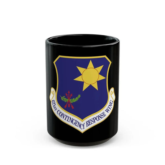 621 Contingency Response Wing AMC (U.S. Air Force) Black Coffee Mug 15oz - Go Mug Yourself