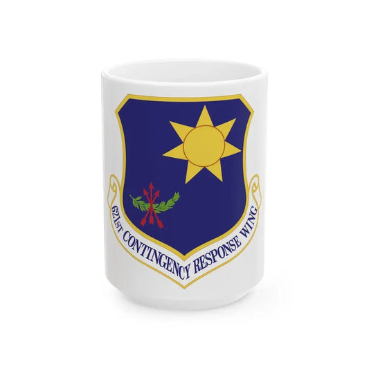 621 Contingency Response Wing AMC (U.S. Air Force) White Coffee Mug 15oz - Go Mug Yourself