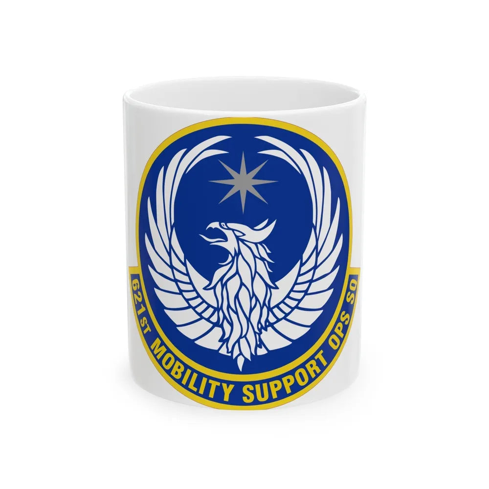 621 Mobility Support Operations Squadron AMC (U.S. Air Force) White Coffee Mug-11oz-Go Mug Yourself