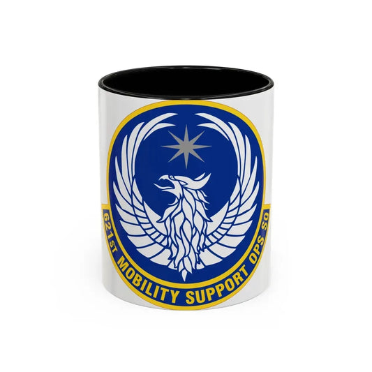 621 Mobility Support Operations Squadron AMC (U.S. Air Force) Accent Coffee Mug 11oz Black - Go Mug Yourself
