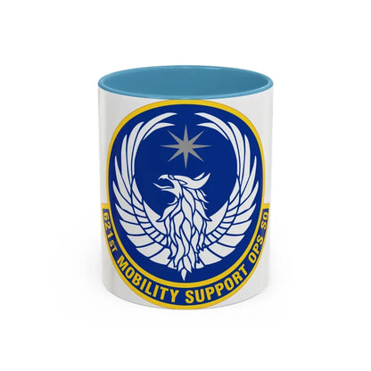 621 Mobility Support Operations Squadron AMC (U.S. Air Force) Accent Coffee Mug 11oz Light Blue - Go Mug Yourself