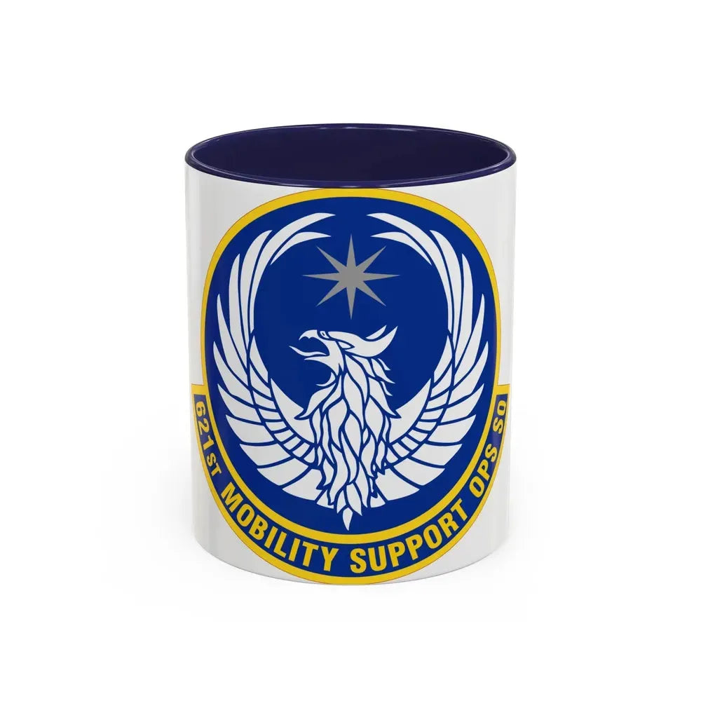 621 Mobility Support Operations Squadron AMC (U.S. Air Force) Accent Coffee Mug 11oz Navy - Go Mug Yourself