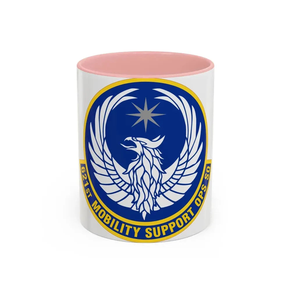 621 Mobility Support Operations Squadron AMC (U.S. Air Force) Accent Coffee Mug 11oz Pink - Go Mug Yourself
