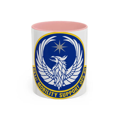 621 Mobility Support Operations Squadron AMC (U.S. Air Force) Accent Coffee Mug 11oz Pink - Go Mug Yourself