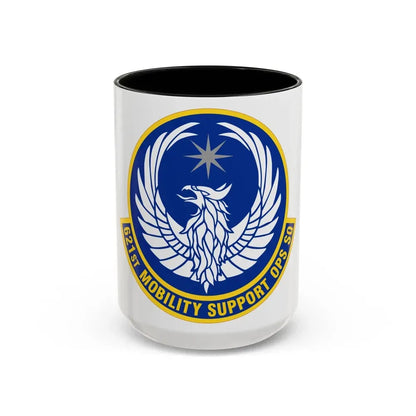 621 Mobility Support Operations Squadron AMC (U.S. Air Force) Accent Coffee Mug 15oz Black - Go Mug Yourself