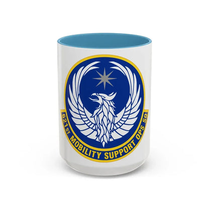 621 Mobility Support Operations Squadron AMC (U.S. Air Force) Accent Coffee Mug 15oz Light Blue - Go Mug Yourself